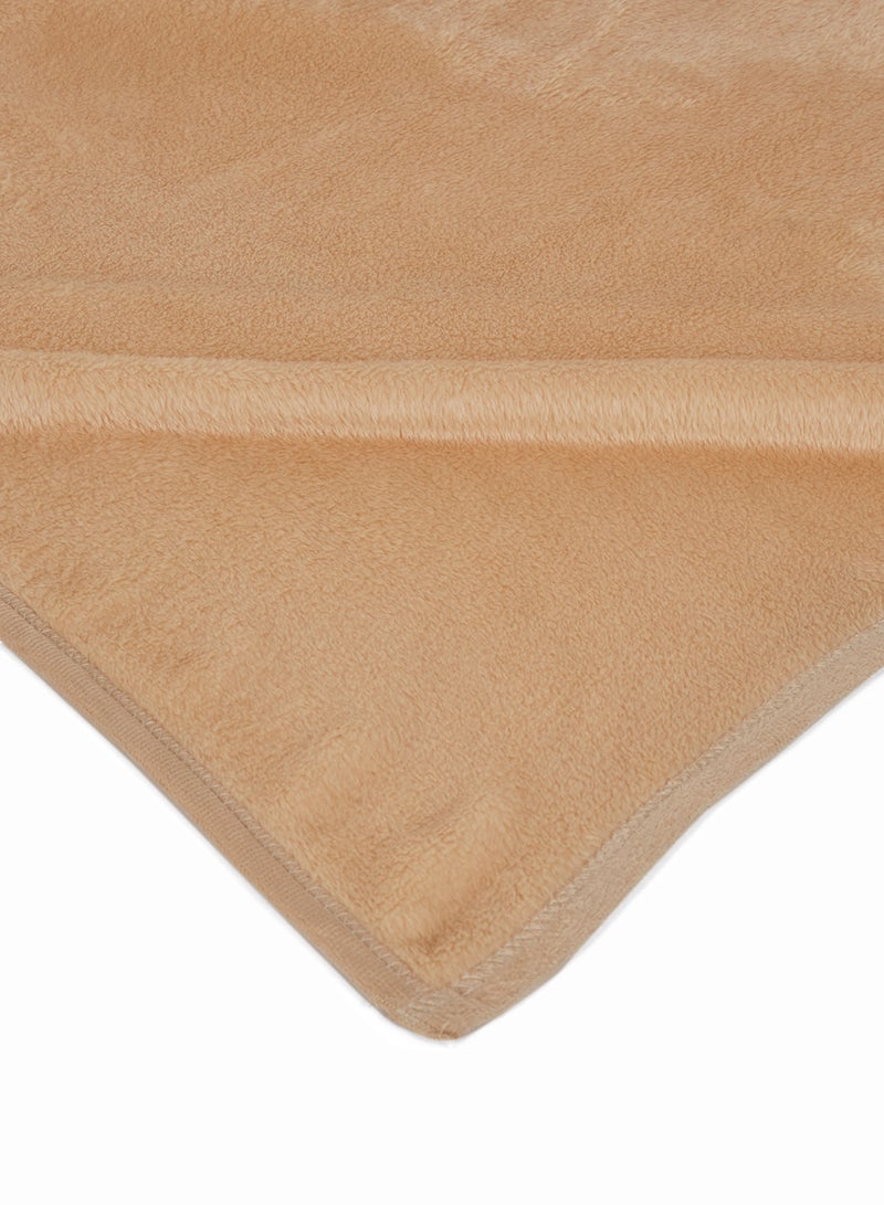 Comfy - Luxury Blanket Flannel Beige 220x240cm - Image 1
