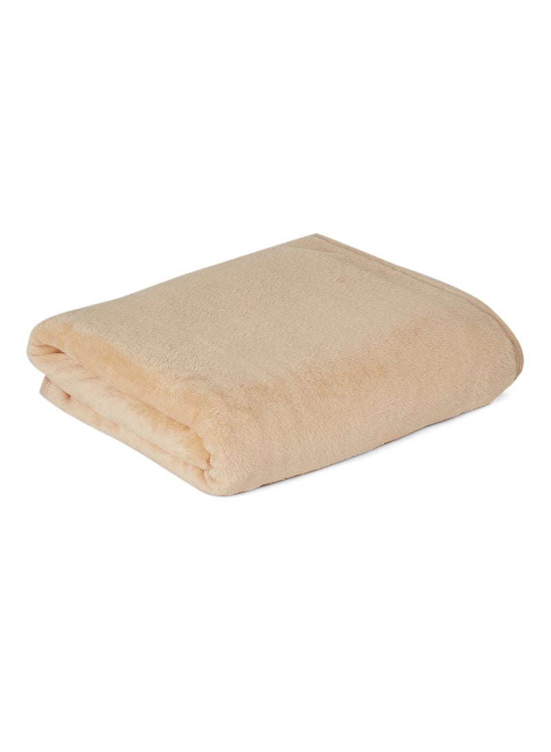 Comfy - Luxury Blanket Flannel Beige 220x240cm - Image 1