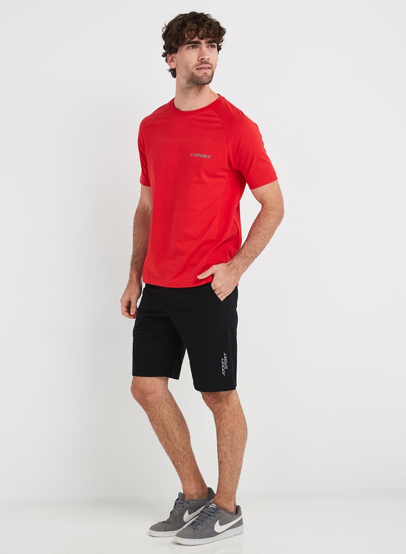 JOCKEY Crew Neck T-Shirt Red  - Image 3