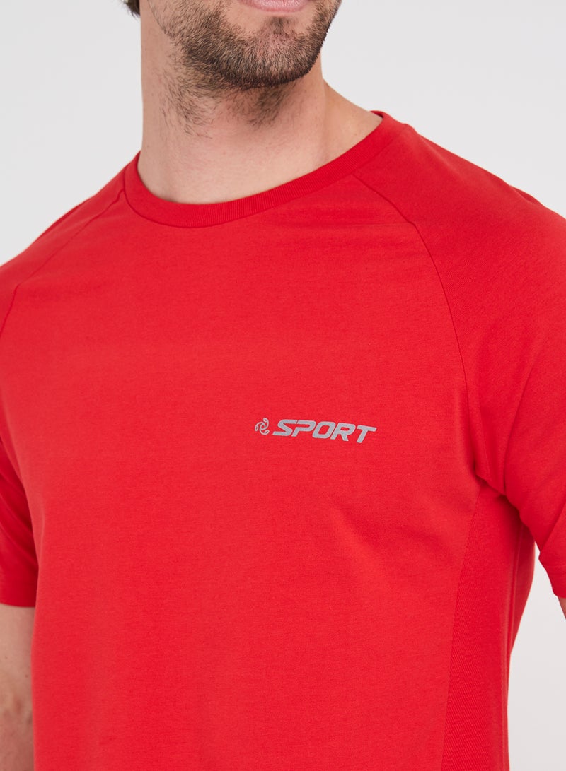 JOCKEY Crew Neck T-Shirt Red  - Image 4
