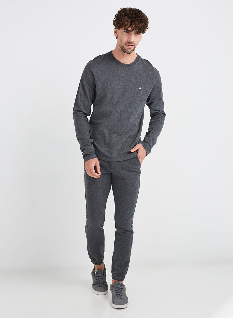 JOCKEY Slim Fit Track Pants Charcoal Melange - Image 5