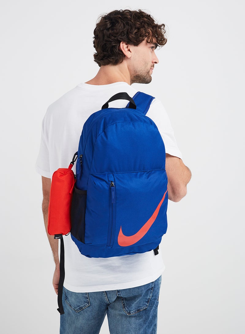 Zipper Closure Backpack Navy/Red