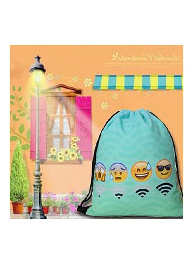 Generic Emoji Printed Sack Pack Sea Green/Yellow/Black  - Image 2