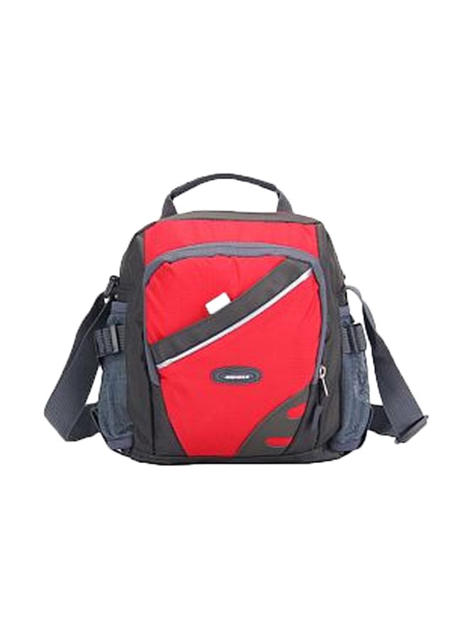 BAGGRA Nylon Crossbody Bag Red/Black - Image 1
