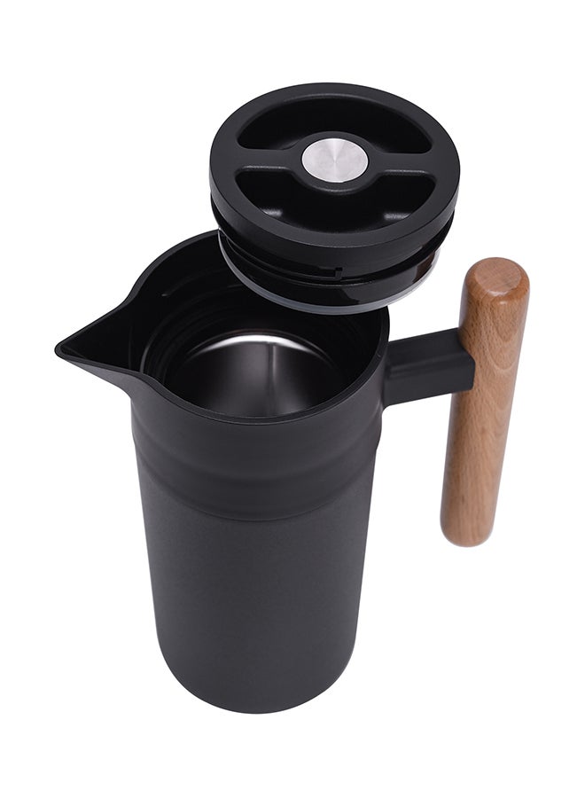 Dallaty - Stainless Steel Coffee Jug With Wood Handle Black 37x24x27cm - Image 1