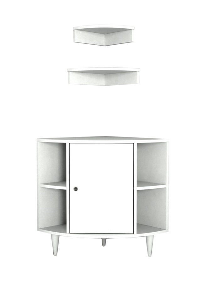 سحابة خزانة مطبخ بباب واحد أبيض 75x60x61سم - Image 1