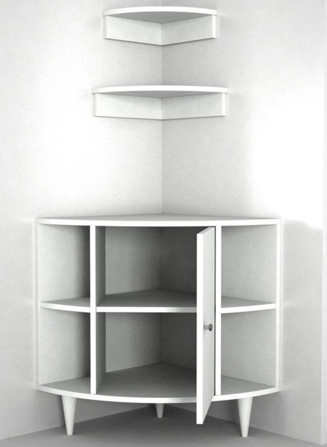 سحابة خزانة مطبخ بباب واحد أبيض 75x60x61سم - Image 2