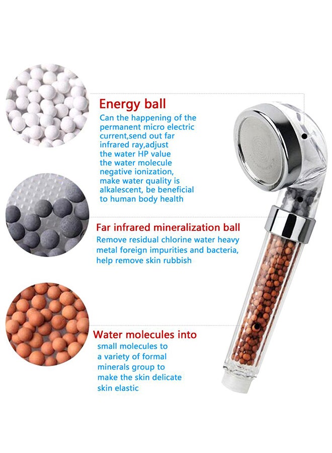 Generic Water Saving Shower Head With Filter Silver/Clear 27.6cm  - Image 2