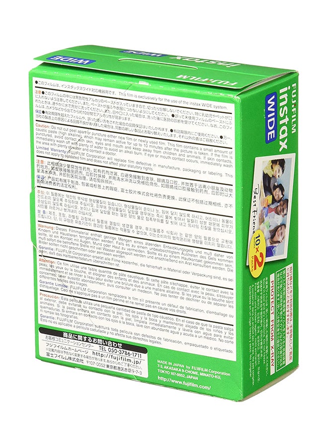FUJIFILM Instax film Wide 20 Sheet White  - Image 2