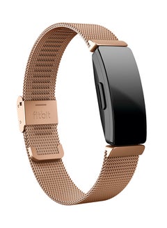 Fitbit Inspire Metal Mesh Design Stainless Steel Replacement Band Rose Gold  - Image 1