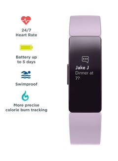 Fitbit Inspire HR Swimproof Fitness Tracker Lilac  - Image 2