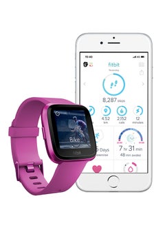 Fitbit Versa Lite Aluminum Fitness Tracker Mulberry  - Image 3