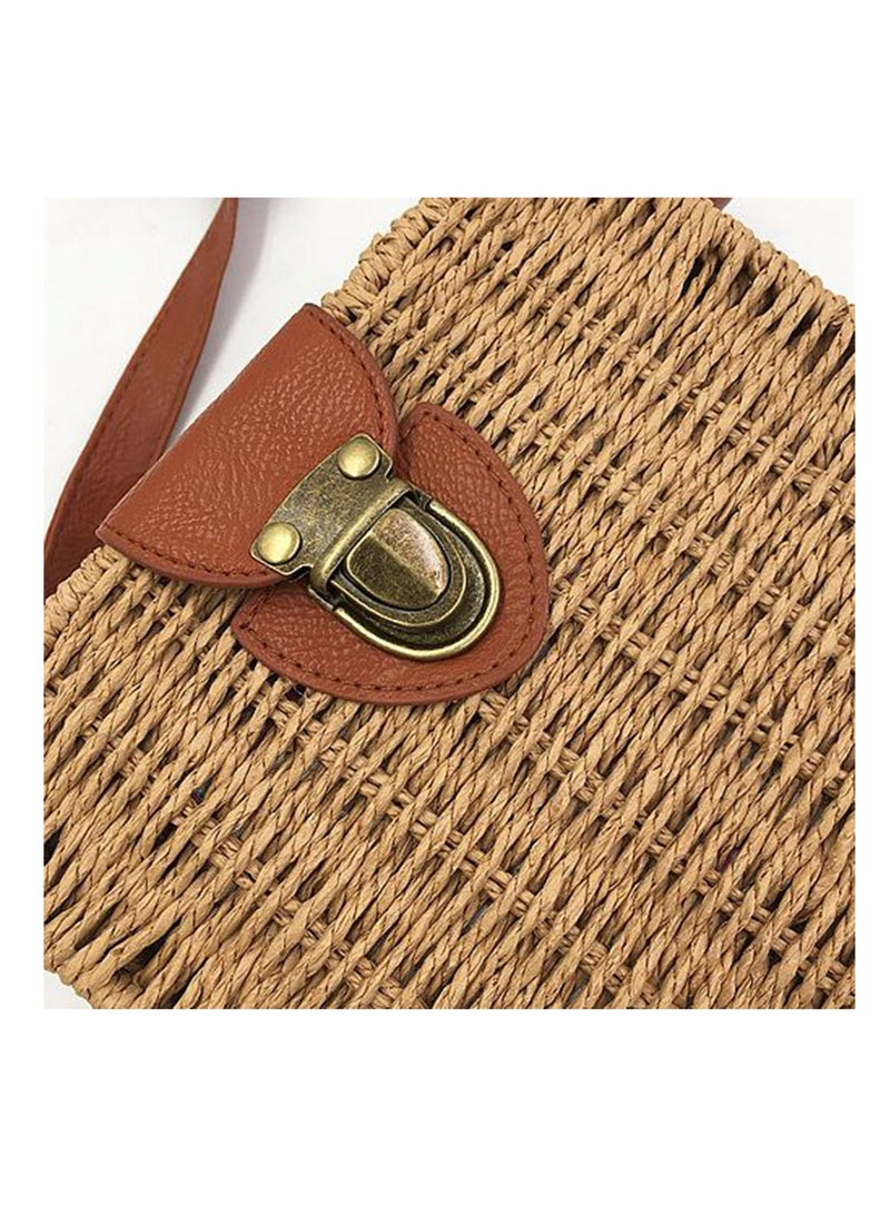 Generic - Handmade Straw Bag Camel - Image 1