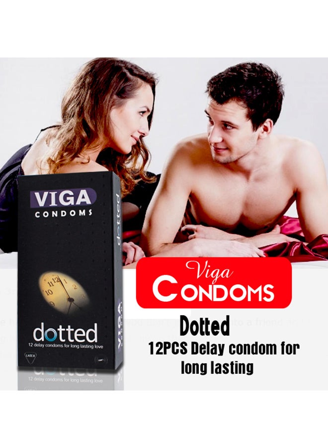 VIGA - 12-Piece Dotted Delay Condoms - Image 1