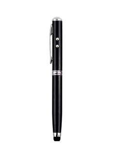 Generic 4-In-1 Laser Pointer Stylus Ball Pen With LED Torch Black  - Image 1