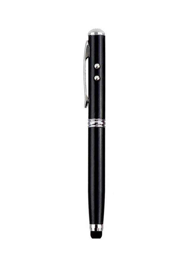 Generic - 4-In-1 Laser Pointer Stylus Ball Pen With LED Torch Black - Image 1
