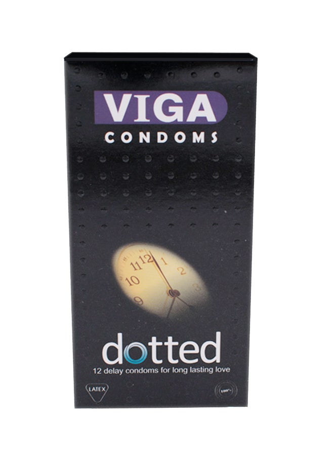 فيجا مجموعة واقيات ذكرية دوتيد ديلاي من 12 قطعة