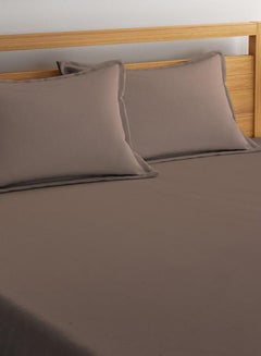 Portico New York Percale Duvet Cover Cotton Brown  - Image 2