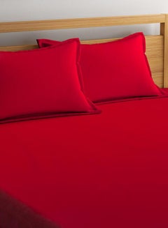 Portico New York Percale Duvet Cover Cotton Red  - Image 2