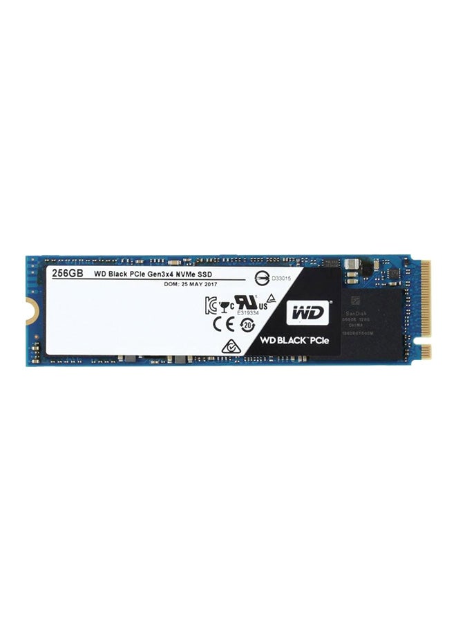 دبليو دي محرك أقراص SSD سعة 256 جيجابايت وسرعة أداء 8 جيجابت في الثانية وبواجهة PCIe وعامل شكل M.2 2280 ويدعم تقنية NVMe، لون أسود طراز WDS256G1X0C أسود 