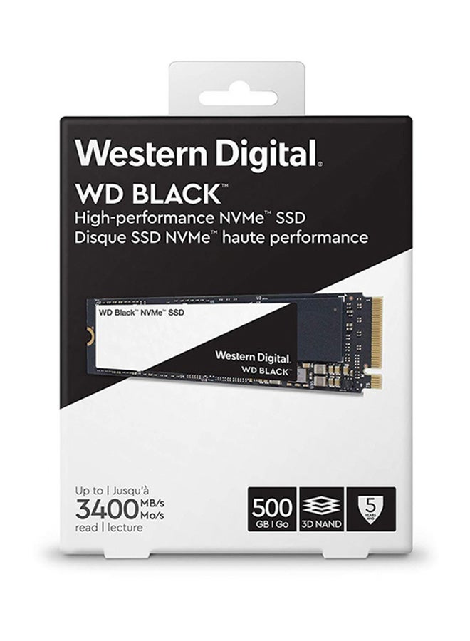WD - WD Black 500GB High-Performance NVMe PCIe M.2 2280 SSD - Gen3, 8 Gb/s - WDS500G2X0C black - Image 1