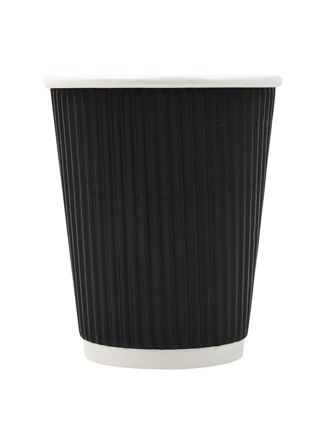 Squarehead - 20-Piece Rippled Paper Cup Set Black - Image 1