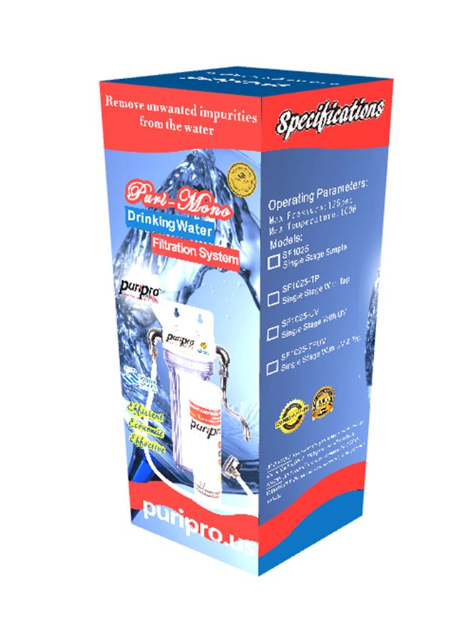 بيرويبرو جهاز ترشيح المياه وتنقيتها مرحلة واحدة شفاف 200لترات - Image 3