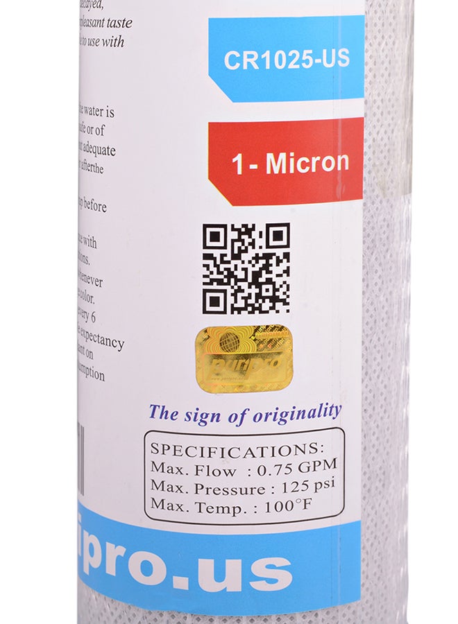PuriPro - Pack Of 3 Carbon Cartridge Filter For Water Purifier Multicolour - Image 1