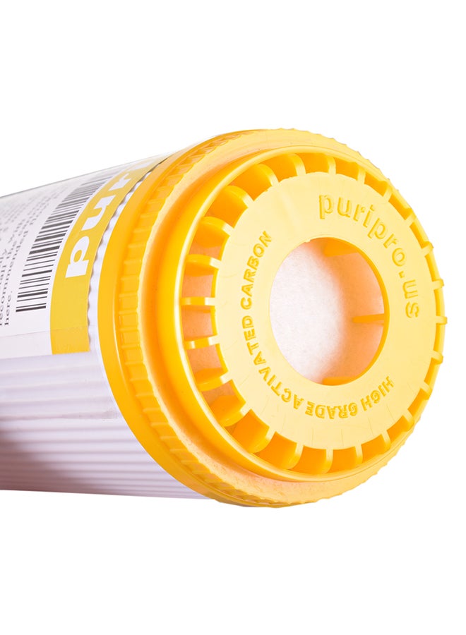 PuriPro 3-Piece Granular Activated Carbon Water Filter Cartridge Multicolour 10inch - Image 4