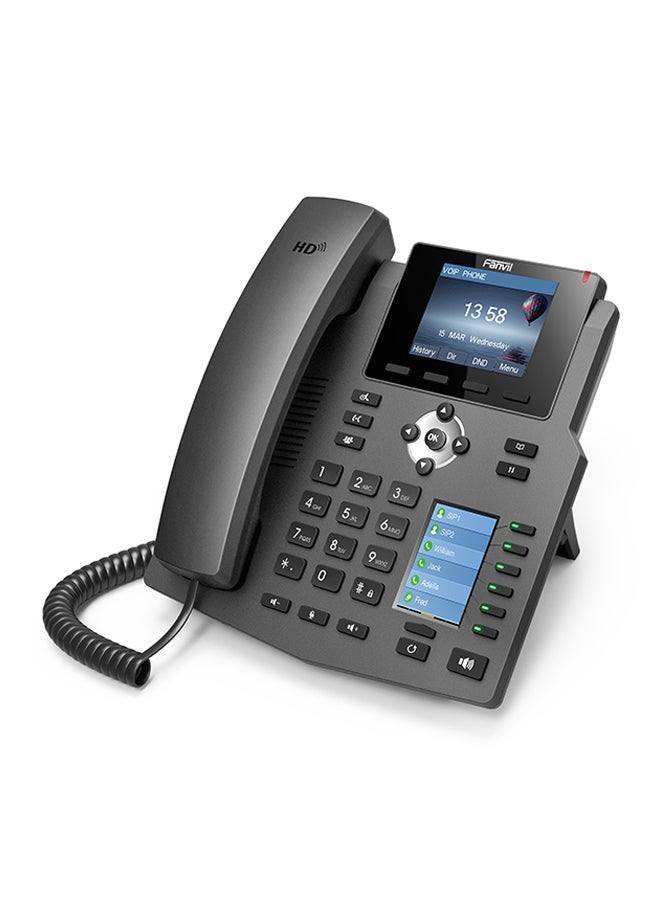 فانفيل هاتف Ip فون سيب التجاري بخطين وبنظام Dss ومزود بشاشة Lcd طراز X4 - Image 2