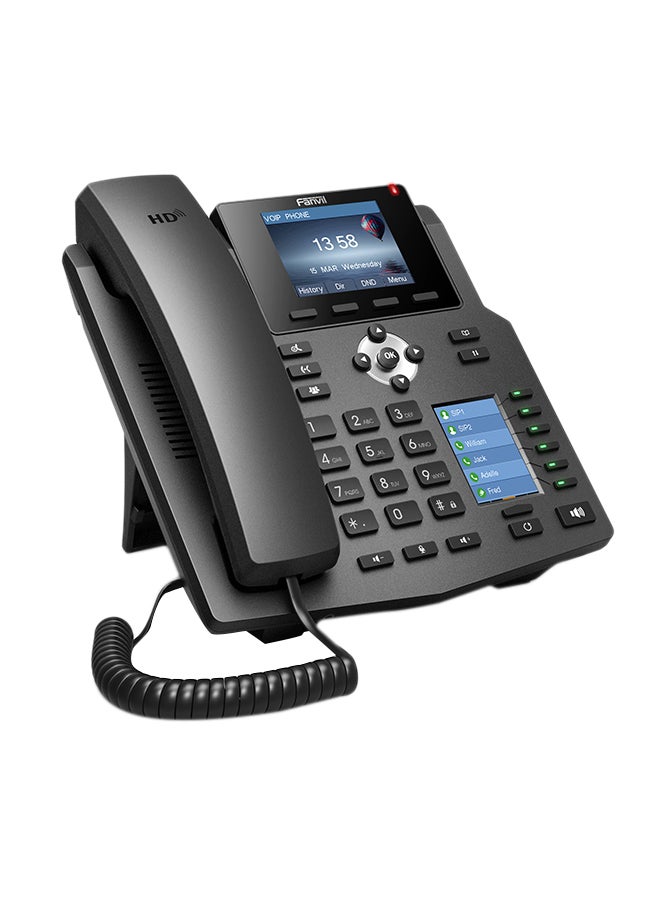 فانفيل هاتف Ip فون سيب التجاري بخطين وبنظام Dss ومزود بشاشة Lcd طراز X4 - Image 3