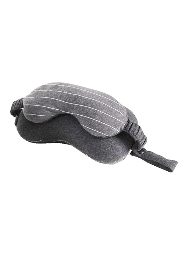 Generic - 2 In 1 Travel Eye Mask and Neck Support Mediation Pillow Grey - Image 1