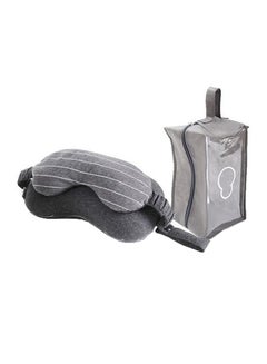 2 In 1 Travel Eye Mask and Neck Support Mediation Pillow Grey