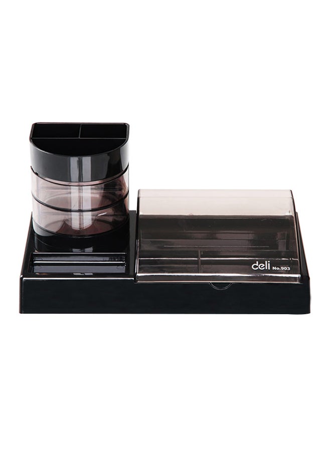 Deli Combination Office Pen Holder Black - Image 1