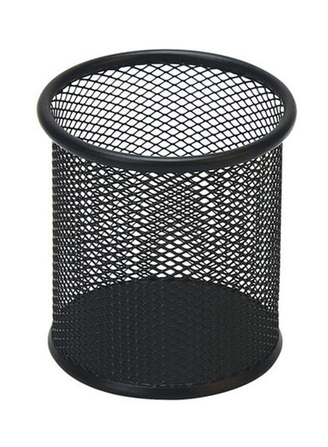 Deli Circular Mesh Pen Holder Black  - Image 1