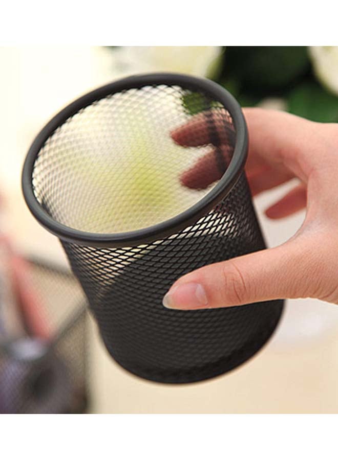 Deli Circular Mesh Pen Holder Black  - Image 3