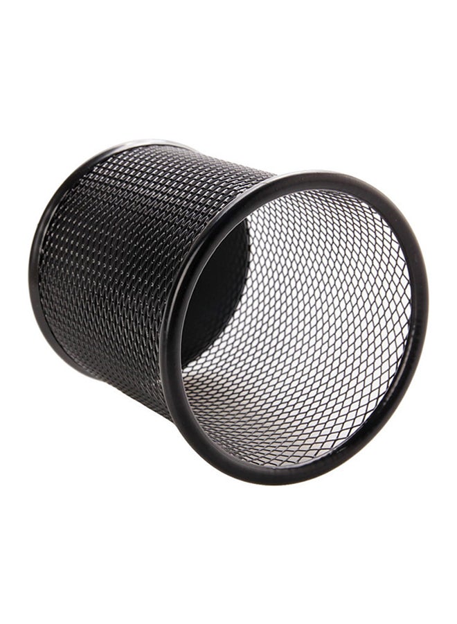 Deli Circular Mesh Pen Holder Black  - Image 2