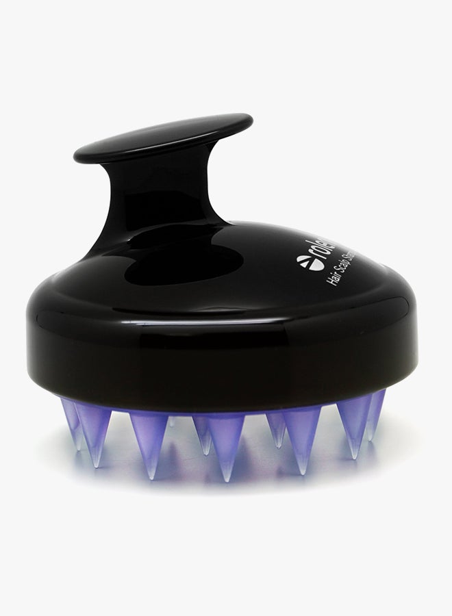 رولينكوس فرشاة شامبو لتدليك فروة الرأس الأسود / الأزرق 6.35*6.35*6.35سم - Image 3