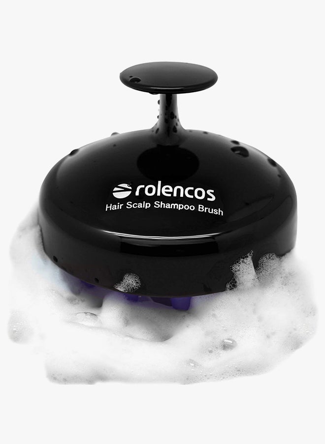رولينكوس فرشاة شامبو لتدليك فروة الرأس الأسود / الأزرق 6.35*6.35*6.35سم - Image 4