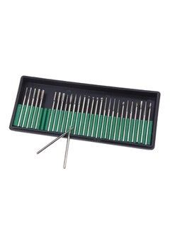 Beauenty Nail Art Tool 30Pcs Drills Bits Kit Electric Manicure Pedicure Set Silver  - Image 1
