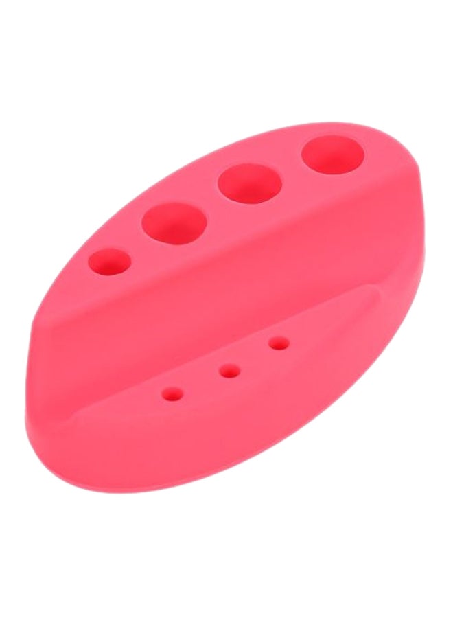 بيوينتي قطعة واحدة من حامل ومنظم من السيليكون بتصميم بيضاوي لحمل حبر التاتو والأحبار، لون أزرق وردي - Image 1