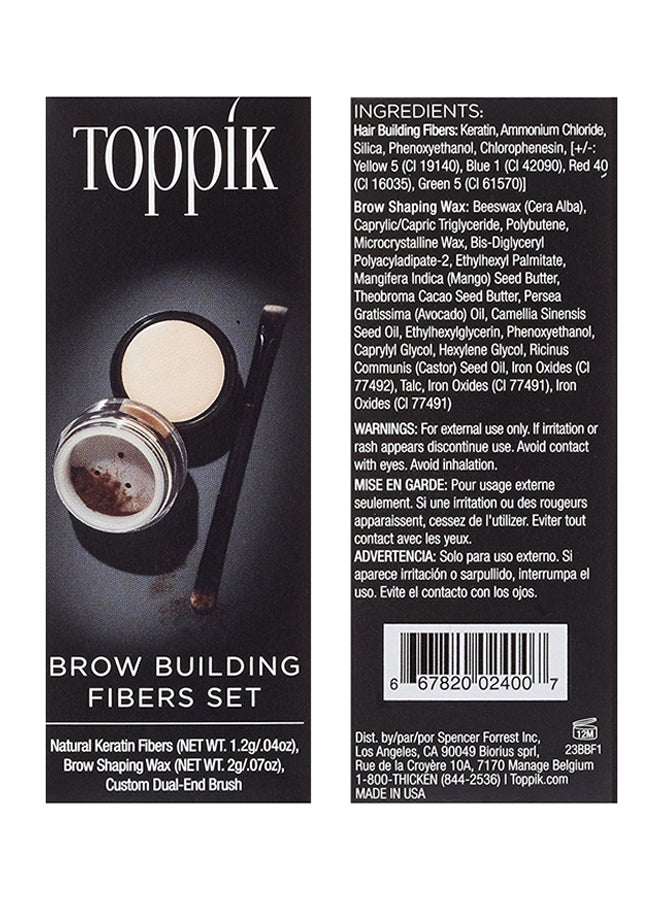 Toppik - Brow Building Fibers Set Dark Brown - Image 1