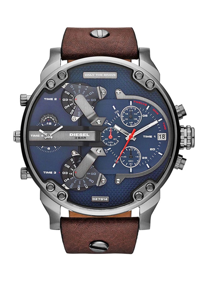 DIESEL Men's Leather Chronograph Wrist Watch DZ7314 - Image 1