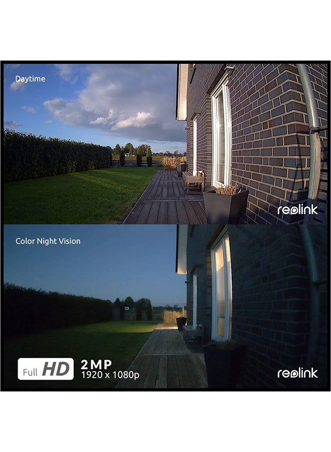 ريولينك كاميرا مراقبة أمنية بدقة عالية الجودة تبلغ 2 ميجابكسل ومزودة بتقنية الواي فاي ورؤية نهارية/ ليلية ومعدل حماية من الظروف الجوية IP - Image 4