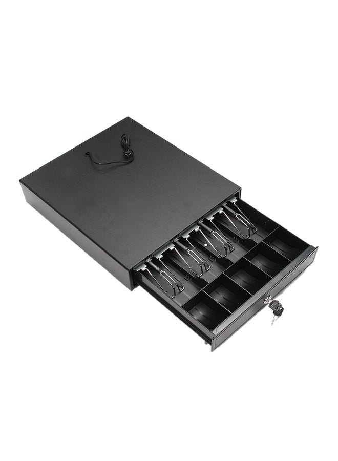 Heavy Duty Manual Electronic Cash Drawer Box Black - Image 1