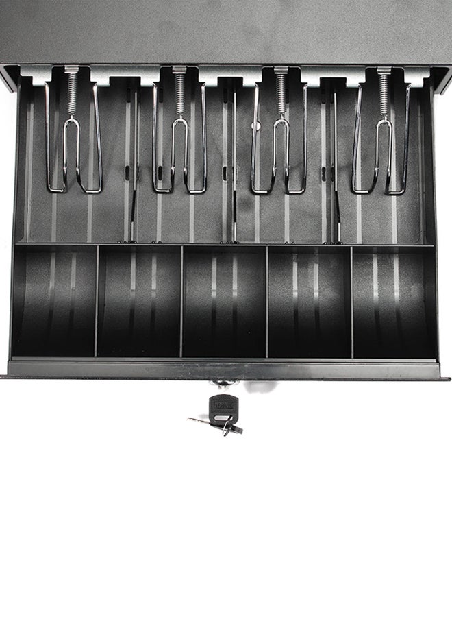 Heavy Duty Manual Electronic Cash Drawer Box Black - Image 3