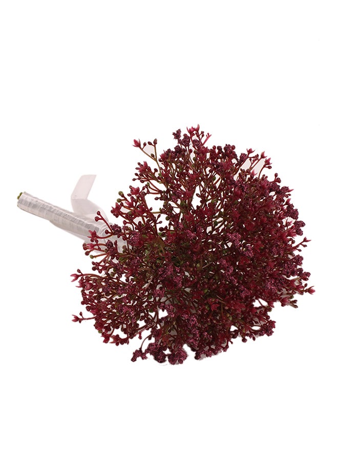 FUNLIFE 12 Heads Bunch Of Colorful Stars Holding Artificial Flower Stick Maroon