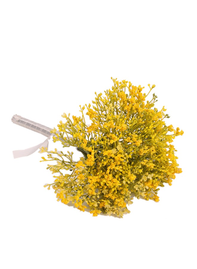 FUNLIFE 12 Heads Bunch Of Colorful Stars Holding Artificial Flower Stick Yellow/Green