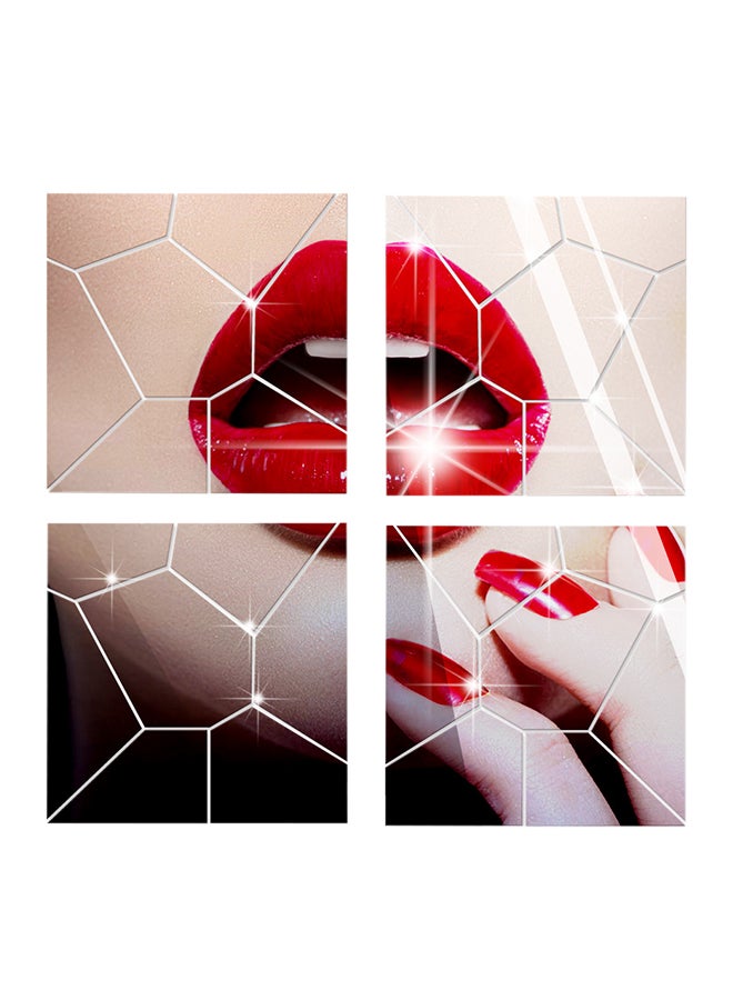 FUNLIFE Geometric Puzzle Crystal Stereo Mirror Wall Sticker Multicolour - Image 1