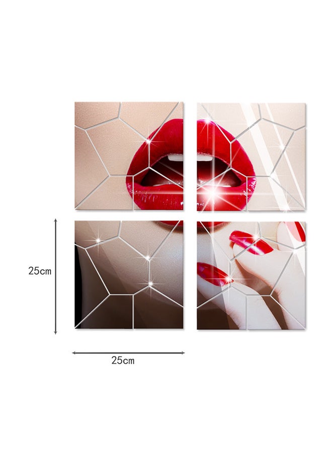 FUNLIFE Geometric Puzzle Crystal Stereo Mirror Wall Sticker Multicolour - Image 2